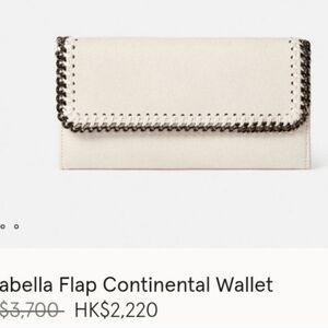 NWT Stella McCartney Falabella Flap Continental Wallet on a chain